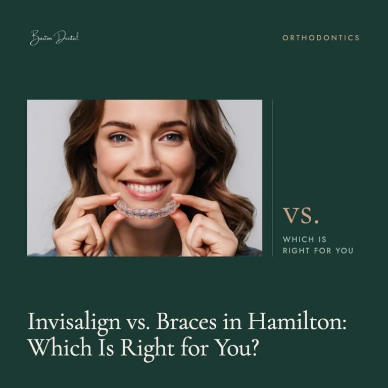 a woman smiling holding a clear aligners